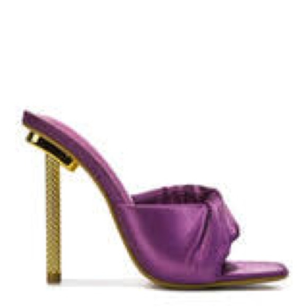 Elegant Purple and Gold Women's Heels